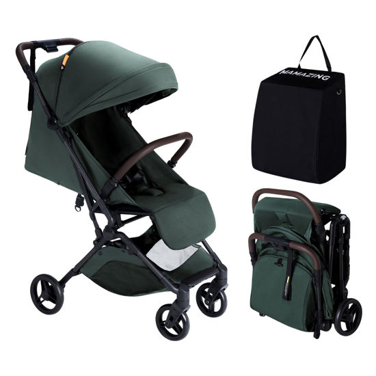 Picture of MAMAZING Lightweight Baby Stroller, Mom’s Choice Gold Award Winner, Ultra Compact & Airplane-Friendly Travel Stroller, One-Handed Folding Stroller for Toddler, Only 11.5 lbs, Green