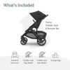 Picture of UPPAbaby Vista V3 Stroller - Full-Size Single-to-Double Stroller System - Toddler Seat, Bug Shield, Rain Shield, and Storage Bag Included - Jake (Charcoal/Carbon Frame/Black Leather)