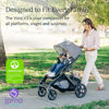 Picture of UPPAbaby Vista V3 Stroller - Full-Size Single-to-Double Stroller System - Toddler Seat, Bug Shield, Rain Shield, and Storage Bag Included - Jake (Charcoal/Carbon Frame/Black Leather)