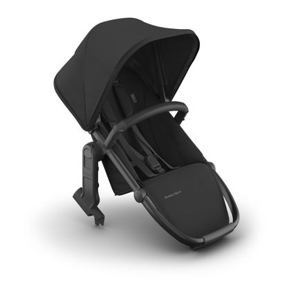 Picture of UPPAbaby RumbleSeat V3 Second Lower Seat - Compatible with Vista V2 and Vista V3 - All-Weather Seat + Magnetic Buckle - Adapters Included - Jake (Charcoal/Carbon Frame/Black Leather)