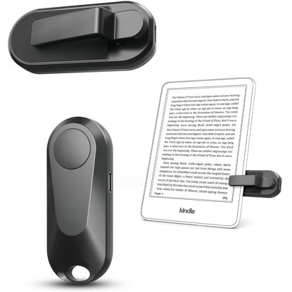 Picture of DATAFY Remote Control Page Turner for Kindle Paperwhite Oasis Kobo eReaders, Camera Camcorder Remote Controls, Page Turner Clicker for ipad Tablets Reading Novels with Wrist Strap Storage Bag