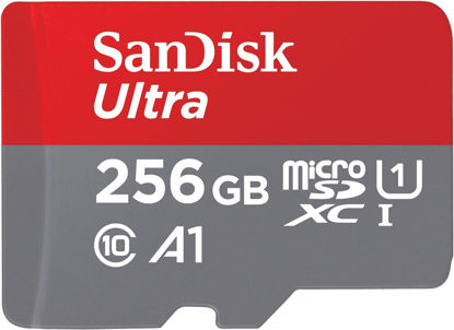 Picture of SanDisk 256GB Ultra microSDXC UHS-I Memory Card with Adapter - Up to 150MB/s, C10, U1, Full HD, A1, MicroSD Card - SDSQUAC-256G-GN6MA [New Version]