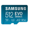 Picture of SAMSUNG EVO Select microSDMemory Card + Adapter, 512GB microSDXC, Up-to 160 MB/s, 4K UHD, UHS-I, C10, U3, V30, A2, for Mobile Phone, Smartphones, Nintendo-Switch, and Tablets (MB-ME512SA/AM)