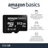 Picture of Amazon Basics Micro SDXC Memory Card with Full Size Adapter, A2, U3, Read Speed up to 100 MB/s, 512 GB, Black