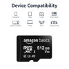 Picture of Amazon Basics Micro SDXC Memory Card with Full Size Adapter, A2, U3, Read Speed up to 100 MB/s, 512 GB, Black