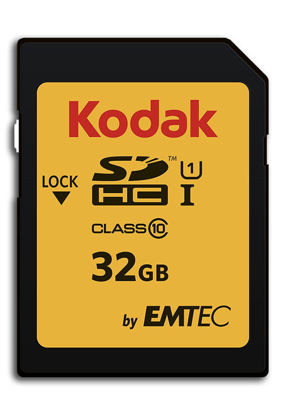 Picture of KODAK Premium Memory Card 32GB, 85MB/s Read Speed, 25MB/s Write Speed for Full HD Video and High-Resolution Pictures, Compatible with SDHC Standard - EKMSD32GHC10K
