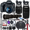 Picture of Canon EOS Rebel T7 DSLR Camera with 18-55mm is II Lens + Canon EF 75-300mm f/4-5.6 III Lens and 500mm Preset Lens + 32GB Memory + Filters + Monopod + Professional Bundle (Renewed)