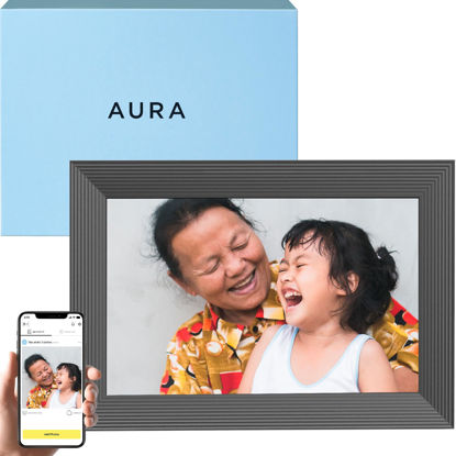 Picture of Aura Digital Picture Frame - 10.1" HD Display | Wirecutter's Best Digital Frame for Gifting - Send Photos Directly from Your Phone from Anywhere | Quick & Easy Setup Over WiFi - Free Aura App | Black