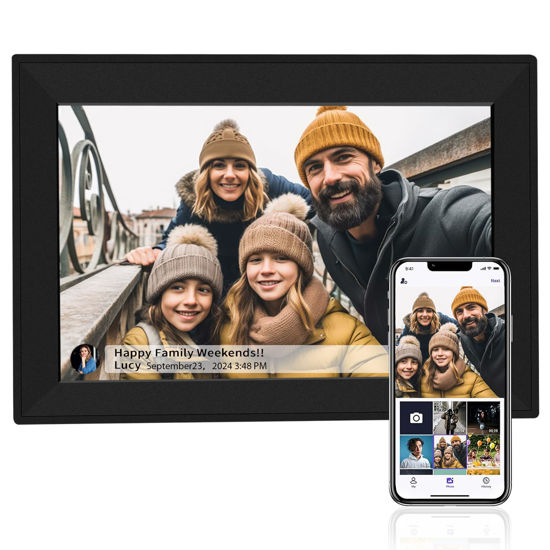 Picture of Jazeyeah WiFi Digital Picture Frame, 10.1 Inch Smart Digital Photo Frame with1280 * 800 HD IPS Touch Screen,Share Photos/Videos Instantly via App from Anywhere
