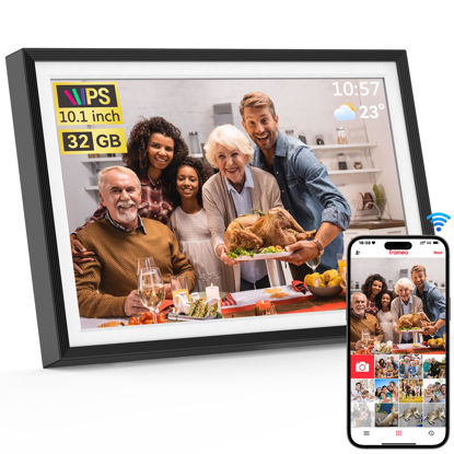 Picture of Frameo 10.1 inch Digital Picture Frame, Smart WiFi Digital Photo Frame with 32G Memory, HD Touch Screen, Auto-Rotate, Slideshow, Easy Setup, Share Photos and Videos Anywhere