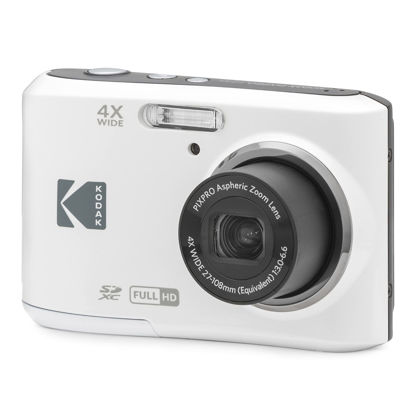 Picture of KODAK PIXPRO Friendly Zoom FZ45-WH 16MP Digital Camera with 4X Optical Zoom 27mm Wide Angle and 2.7" LCD Screen (White)