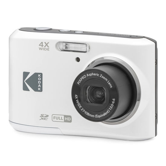 Picture of KODAK PIXPRO Friendly Zoom FZ45-WH 16MP Digital Camera with 4X Optical Zoom 27mm Wide Angle and 2.7" LCD Screen (White)