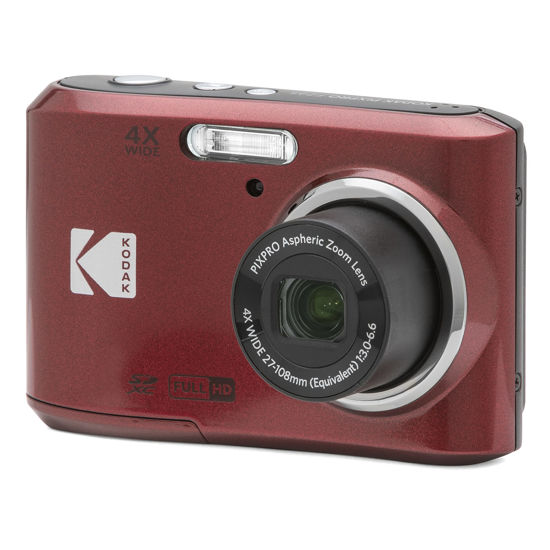 Picture of KODAK PIXPRO Friendly Zoom FZ45-RD 16MP Digital Camera with 4X Optical Zoom 27mm Wide Angle and 2.7" LCD Screen (Red)