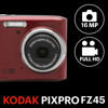 Picture of KODAK PIXPRO Friendly Zoom FZ45-RD 16MP Digital Camera with 4X Optical Zoom 27mm Wide Angle and 2.7" LCD Screen (Red)