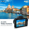 Picture of Digital Cameras for Photography, NIKICAM 4K 64MP WiFi Vlogging Camera for YouTube with Dual Camera, 4" Touch Screen Compact Camera with Flash, 32GB SD Card, Lens Hood & 3000mAH Battery-Black