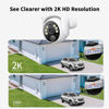 Picture of SEHMUA 2K Solar Security Cameras Wireless Outdoor, 2 Pack 360° View Pan/Tilt WiFi Security Camera Outside with Color Night Vision,Easy to Install, PIR Alarm, 2-Way Audio