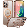 Picture of CASEKOO Desert Titanium for iPhone 16 Pro Max Case with 360° Spin Magnetic Stand [Compatible with Magsafe][16FT Military Protection] Polished for iPhone 16 ProMax Case with Stand Ring 6.9'', Rose Gold