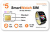 Picture of SpeedTalk Mobile $5 Prepaid Smart Watch SIM Card Kit for 5G 4G LTE Smartwatch, Wearables | Triple Cut 3 in 1 Simcard - Standard Micro Nano | No Contract | USA Coverage 30 Days Service