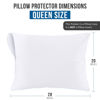 Picture of Utopia Bedding Waterproof Pillow Protectors Zippered (2 Pack, White) Queen Size, Zippered Pillowcases, Bed Bug Proof Pillow Encasement Covers 20 x 28 Inches