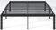 Picture of NEW JETO Metal Bed Frame,Queen Size Bed Frame with Storage Space,Heavy Duty Sturdy Mattress Foundation,Easy Assembly,No Box Spring Needed, Black,14 Inch,Queen