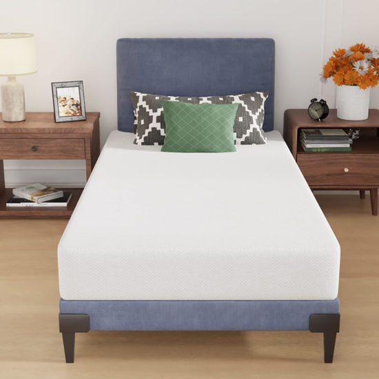 Picture of Base Foam Mattress 8 inch Mattress, CertiPUR-US Certified,Breathable Bed Mattress for Cooler Sleep Supportive & Pressure Relief,Removable Soft Cover,White Twin