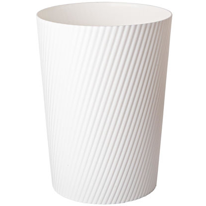 Picture of UUJOLY Small Trash Can Wastebasket Garbage Can Container Bins for Bathrooms, Laundry Room, Kitchens, Offices, Kids Rooms, Dorms (White)