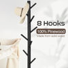 Picture of WANGMUXIA Coat Rack, Freestanding Coat Rack with 8 Hooks and 3 Adjustable Size Tree Coat Racks for Bedroom, Hallway, Entrance, Office, for Hats, Coats, Scarves, Handbags