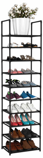 Picture of FIDUCIAL HOME 10 Tiers Shoe Rack 20-25 Pairs Sturdy Shoe Shelf