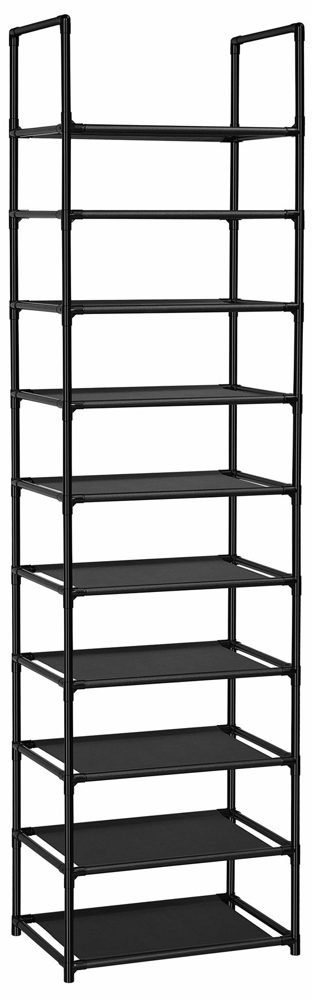 GetUSCart- FIDUCIAL HOME 10 Tiers Shoe Rack 20-25 Pairs Sturdy Shoe Shelf