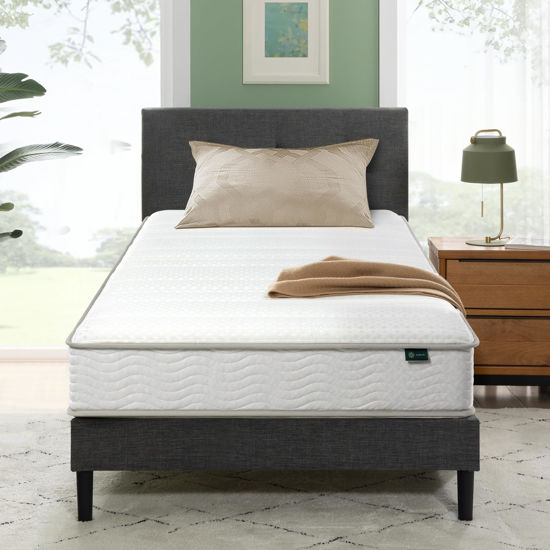 Picture of ZINUS 6 Inch Foam and Spring Hybrid Mattress [New Version], Twin, Medium Firmness, Durable Support, Certified Safe Foams & Fabric, Mattress in A Box