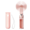 Picture of JISULIFE Handheld Mini Fan, 3 IN 1 USB Rechargeable Portable Fan [12-19 Working Hours] with Power Bank, Flashlight, Pocket Design for Travel/Summer/Concerts/Lash, Gifts for Women (Pink)