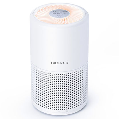 Picture of Air Purifiers for Bedroom, FULMINARE H13 True HEPA Air Filter, Quiet Air Cleaner With Night Light,Portable Small Air Purifier for Home, Office, Living Room