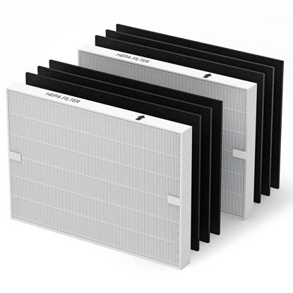 Picture of AP-1512HH Air Purifier Replacement Filter Set for Coway Airmega AP-1512HH and and Airmega 200M air Purifier, 2 HEPA and 6 Carbon Filters, Compared to Part #3304899