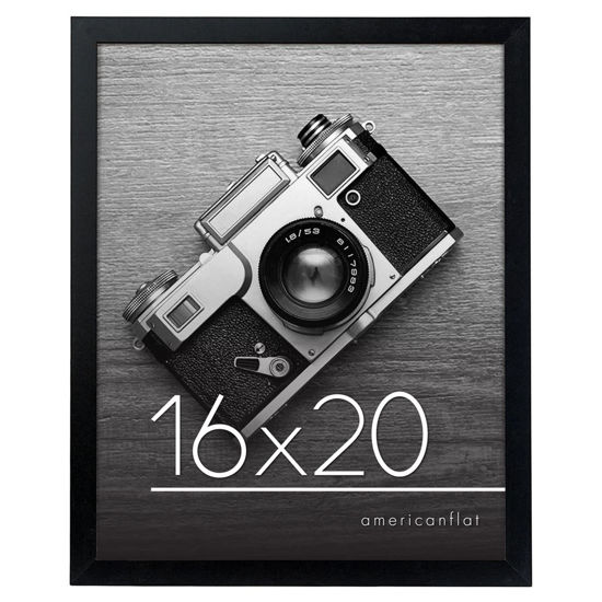 Picture of Americanflat 16x20 Picture Frame with Polished Plexiglass - Black Picture Frame with Engineered Wood - Epic Collection - Wide Photo Frame for Wall Display