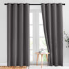 Picture of NICETOWN Gray Blackout Curtains for Bedroom 84 inches Long - Thermal Drapes Grommet Room Darkening Curtains Noise Reducing Window Treatments for Living Room (2 Panels, W52 x L84, Grey)