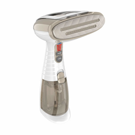 Picture of Conair Handheld Garment Steamer for Clothes, Turbo ExtremeSteam 1875W, Portable Handheld Design, Strong Penetrating Steam, White / Champagne