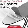 Picture of Bartnelli Ironing Board Made in Europe | Iron Board with 4 Layered Cover & Pad, Height Adjustable up to 36" Features A Safety Iron Rest, 4 Steel Legs, for Home Laundry Room or Dorm Use (43x14)