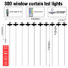 Picture of Dazzle Bright Curtain String Lights, 300 LED 9.8ft x9.8ft Warm White Fairy Lights with 8 Lighting Modes, Waterproof Lights for Bedroom Christmas Party Wedding Home Garden Wall Decor