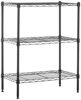 Picture of Amazon Basics 3-Shelf Adjustable Heavy Duty Steel Wire Rack Storage Shelving Organizer for Kitchen, Garage, 23.2" L x 13.4" W x 30" H, Black