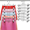 Picture of Hangers,Pants Hangers,Space Saving Hanging Closet Organizer - 6 Tiers Skirt Hangers with 360° Swivel Hook,Hangers Space Saving with Clips,Closet Organizers and Storage -Clothes Hangers- 2 Pack