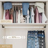Picture of Hangers,Pants Hangers,Space Saving Hanging Closet Organizer - 6 Tiers Skirt Hangers with 360° Swivel Hook,Hangers Space Saving with Clips,Closet Organizers and Storage -Clothes Hangers- 2 Pack