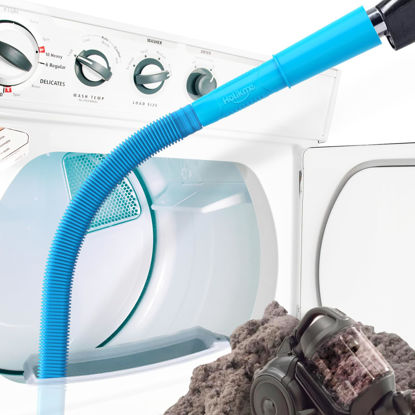 Picture of Holikme Dryer Vent Cleaner Kit Vacuum Hose Attachment Brush, Lint Remover, Dryer Vent Vacuum Hose, Blue