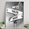 Picture of Personalized Crossroads Street Sign For Couples, Best Gift For Сouple, Custom Name And Date Vintage Street Sign Canvas Print, Christmas Gifts for her/him, Valentines Day Gift for Girlfriend/Boyfriend