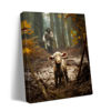Picture of Jesus wall art decor Christian wall art,Jesus and Lamb Canvas Wall Art Jesus Running After Lost Lamb Picture Wall Art Canvas Print Christian Lamb of God Home Decor Jesus Saves the Lamb a lost lamb