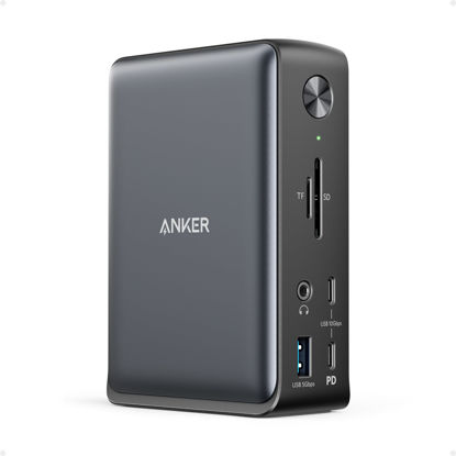 Picture of Anker Docking Station, Anker 575 USB-C Docking Station (13-in-1), Triple Display, 4K HDMI, 10 Gbps USB-C and 5 Gbps USB-A Data, 85W Charging for Laptop, 18W Charging for Phone, Ethernet, Audio, SD 3.0
