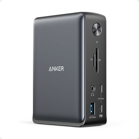 Picture of Anker Docking Station, Anker 575 USB-C Docking Station (13-in-1), Triple Display, 4K HDMI, 10 Gbps USB-C and 5 Gbps USB-A Data, 85W Charging for Laptop, 18W Charging for Phone, Ethernet, Audio, SD 3.0