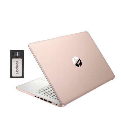 Picture of HP Stream 14" HD BrightView Laptop, Intel Celeron N4120, 16GB RAM, 288GB Storage (128GB eMMC + 160GB Docking Station Set), Intel UHD Graphics, 720p Webcam, Wi-Fi, 1 Year Office 365, Win 11 S, Gold