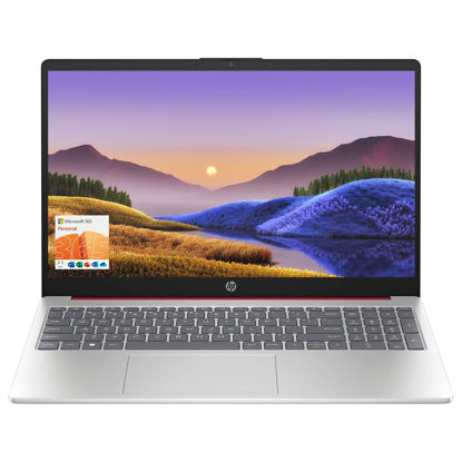 Picture of HP 15.6" Portable Laptop (Include 1 Year Microsoft 365), HD Display, Intel Quad-Core N200 Processor, 16GB RAM, 128GB Storage, Wi-Fi 5, Webcam, HDMI, Numeric Keypad, Windows 11 Home, Red