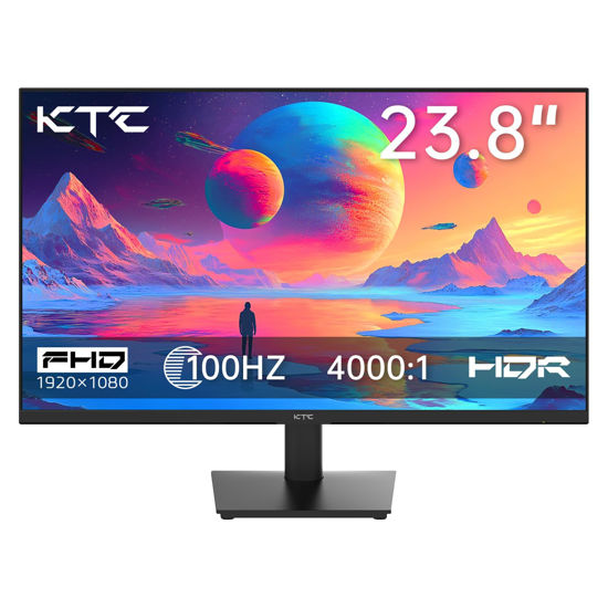 Picture of KTC 24 inch Monitor - 1080P Monitor, 100Hz FreeSync Gaming Monitor with HDR10,VESA Mountable, Adjustable Tilt, ZeroFrame Design, HDMI,VGA,Earphone Ports, PC Monitor Work Monitor for Office
