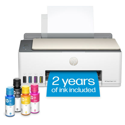 Picture of HP Smart-Tank 5000 Wireless All-in-One Ink-Tank Printer with up to 2 years of ink included, mobile print, scan, copy, white, 17.11 x 14.23 x 6.19